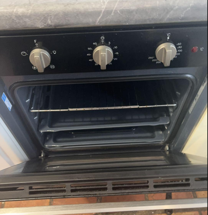 Inside the oven